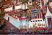 Bangkok Wat Arun - The wall murals inside the ubosot ordination hall illustrate the story of the last ten icarnation of Lord Buddha.  